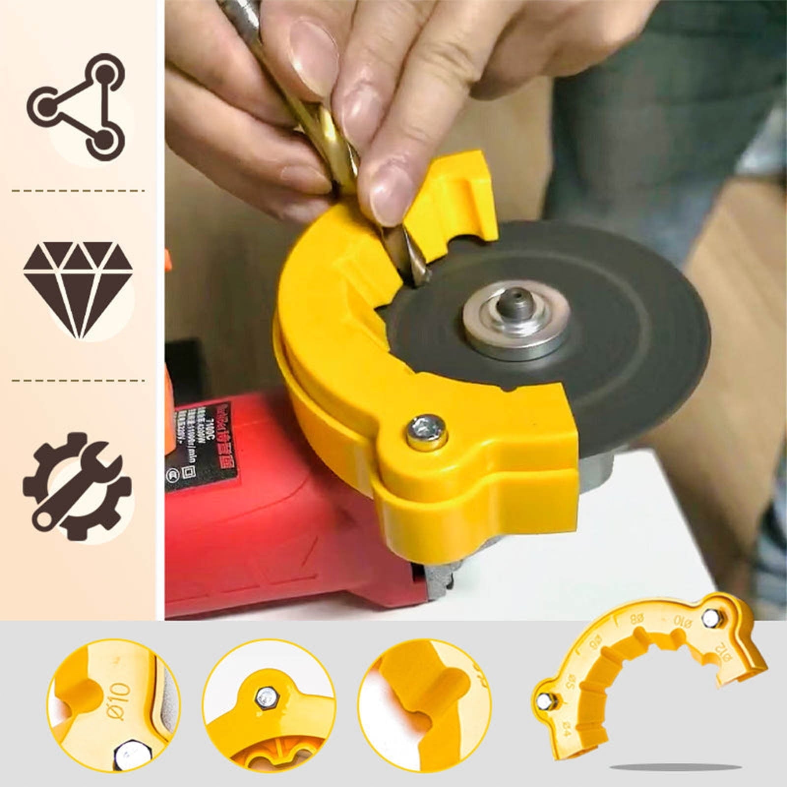 2025 New Drill Bit Sharpener, Drill Bit Grinding Attachment, Drill Sharpener, Old Drill Bit Grinder, V1189-LWWAL-20260401-05210