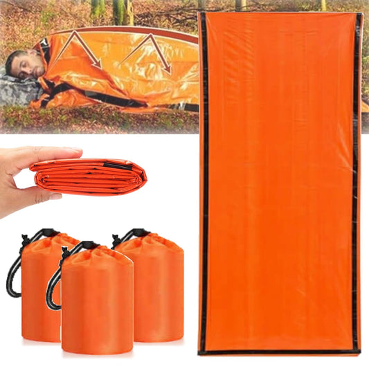 Emergency Sleeping Bag, Waterproof Emergency Sleeping Bags for Survival, 84X36in Sleeping Bag ,Pocket Size V1189-LWWAL-20260401-05212