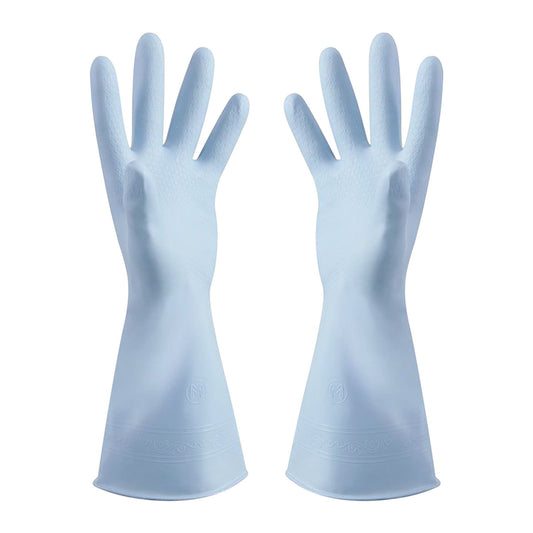 1 Pairs Rubber Gloves for Dishwashing Cleaning, Cotton Lined Household Gloves, Waterproof Gloves for Kitchen V1189-LWWAL-20260401-05217