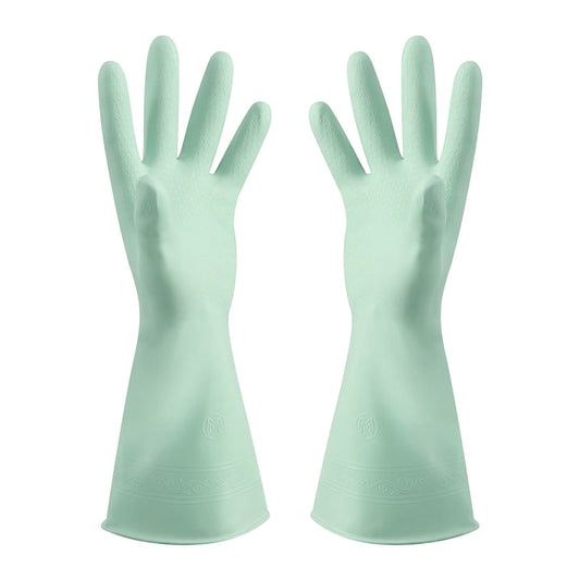1 Pairs Rubber Gloves for Dishwashing Cleaning, Cotton Lined Household Gloves, Waterproof Gloves for Kitchen V1189-LWWAL-20260401-05219