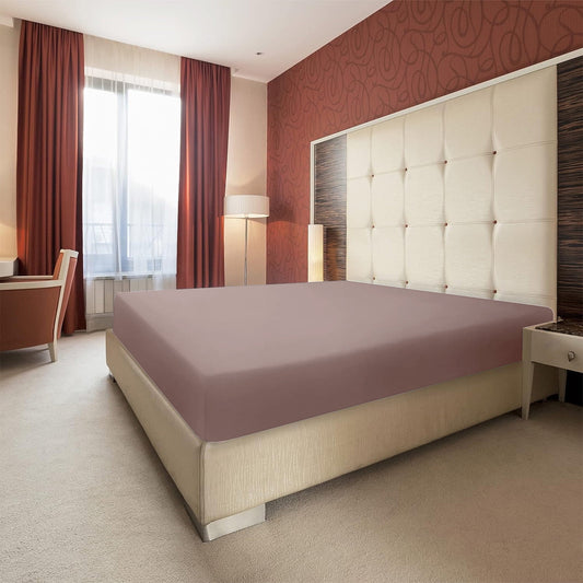 King Size Fitted Sheet, 100% Egyptian Cotton, Deep Pocket Premium Cotton Mattress Sheet,Double Bed Fitted V1189-LWWAL-20260401-05227