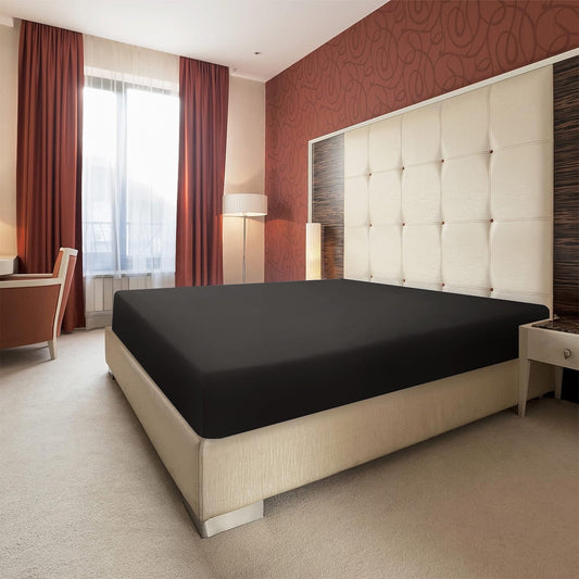 King Size Fitted Sheet, 100% Egyptian Cotton, Deep Pocket Premium Cotton Mattress Sheet,Double Bed Fitted V1189-LWWAL-20260401-05228