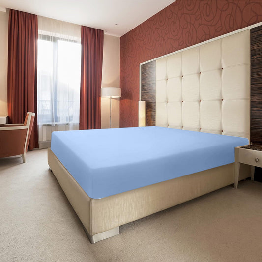 King Size Fitted Sheet, 100% Egyptian Cotton, Deep Pocket Premium Cotton Mattress Sheet,Double Bed Fitted V1189-LWWAL-20260401-05229