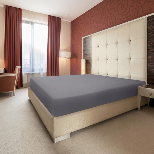 King Size Fitted Sheet, 100% Egyptian Cotton, Deep Pocket Premium Cotton Mattress Sheet,Double Bed Fitted V1189-LWWAL-20260401-05230