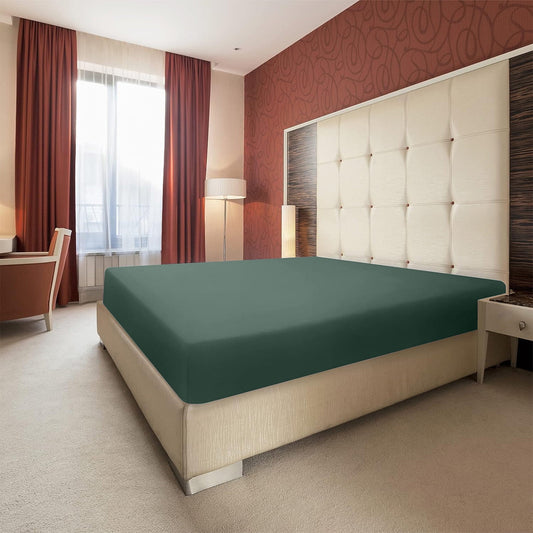 King Size Fitted Sheet, 100% Egyptian Cotton, Deep Pocket Premium Cotton Mattress Sheet,Double Bed Fitted V1189-LWWAL-20260401-05231