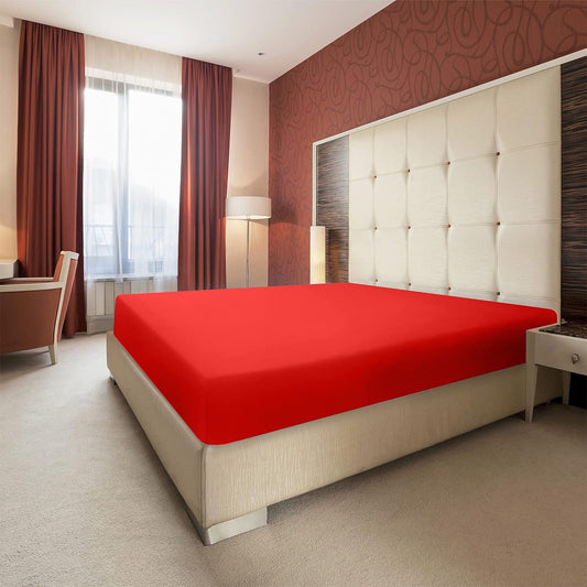 King Size Fitted Sheet, 100% Egyptian Cotton, Deep Pocket Premium Cotton Mattress Sheet,Double Bed Fitted V1189-LWWAL-20260401-05233