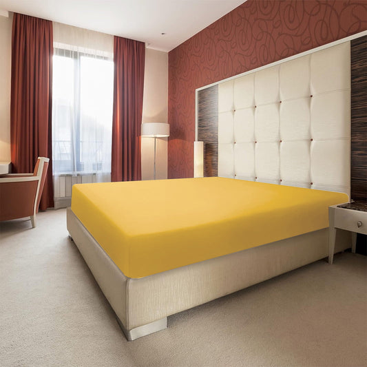 King Size Fitted Sheet, 100% Egyptian Cotton, Deep Pocket Premium Cotton Mattress Sheet,Double Bed Fitted V1189-LWWAL-20260401-05235