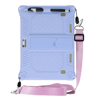 10,10.1 inch Silicone Tablet Case with Stylus Pen & Shoulder Strap, Universal Shockproof Silicone Cover V1189-LWWAL-20260401-05238