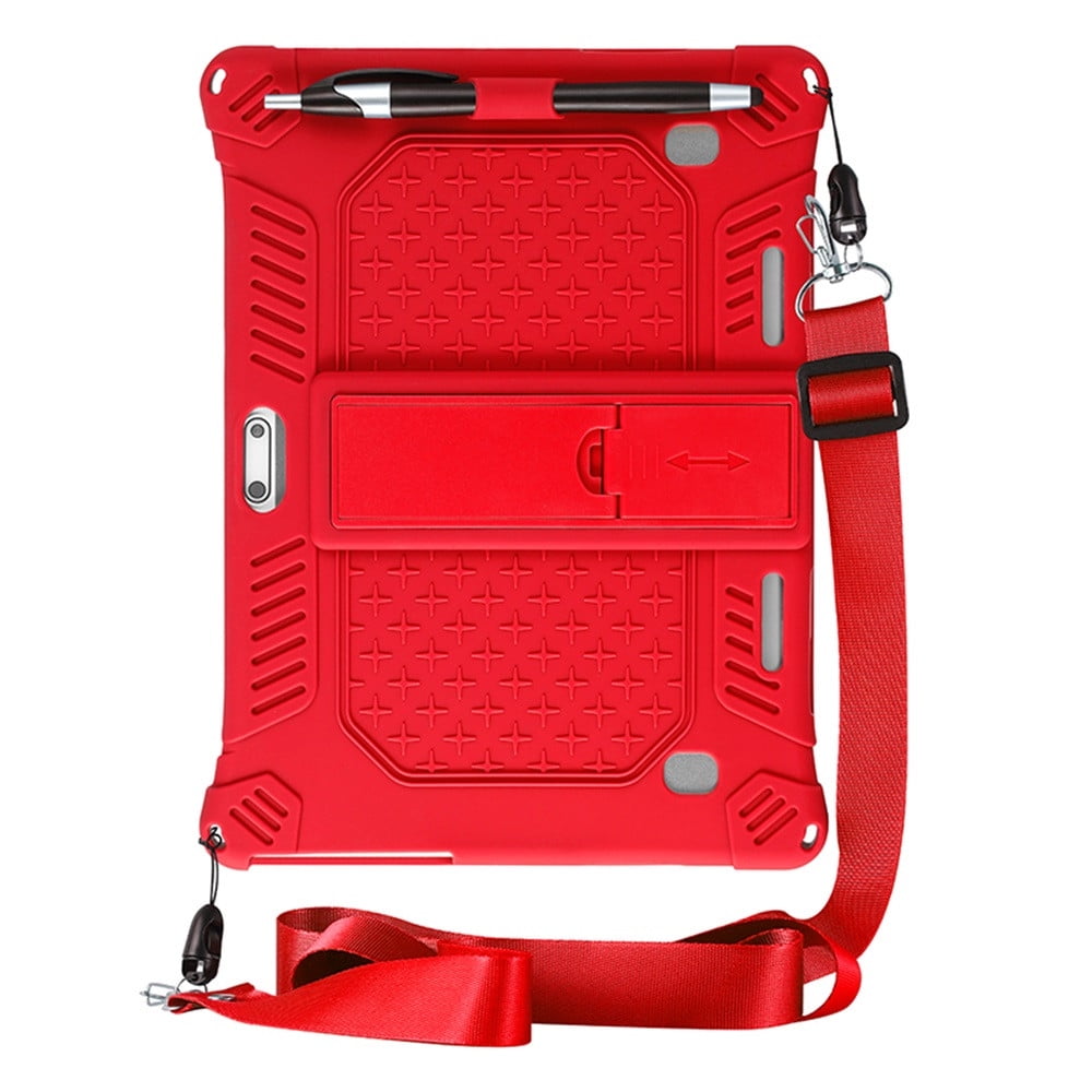 10,10.1 inch Silicone Tablet Case with Stylus Pen & Shoulder Strap, Universal Shockproof Silicone Cover V1189-LWWAL-20260401-05239