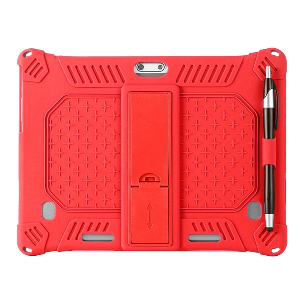 10,10.1 inch Silicone Tablet Case with Stylus Pen & Shoulder Strap, Universal Shockproof Silicone Cover V1189-LWWAL-20260401-05239