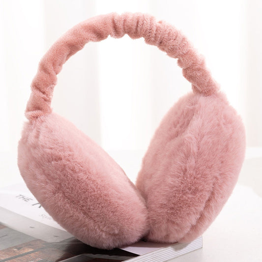 Women Ear Muffs Winter Girls White Earmuffs Fuzzy Kids Black Ear Muff Cute Fluffy Ear Warmers Foldable Ear V1189-LWWAL-20260401-05245