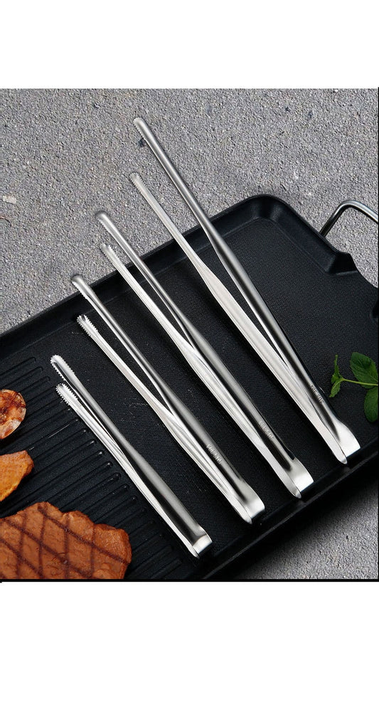 Stainless Steel Slim Tongs 2PCS, Japanese Barbecue Tweezers, Lightweight Yakiniku Tongs, Korean Grill Tong, V1189-LWWAL-20260401-05288