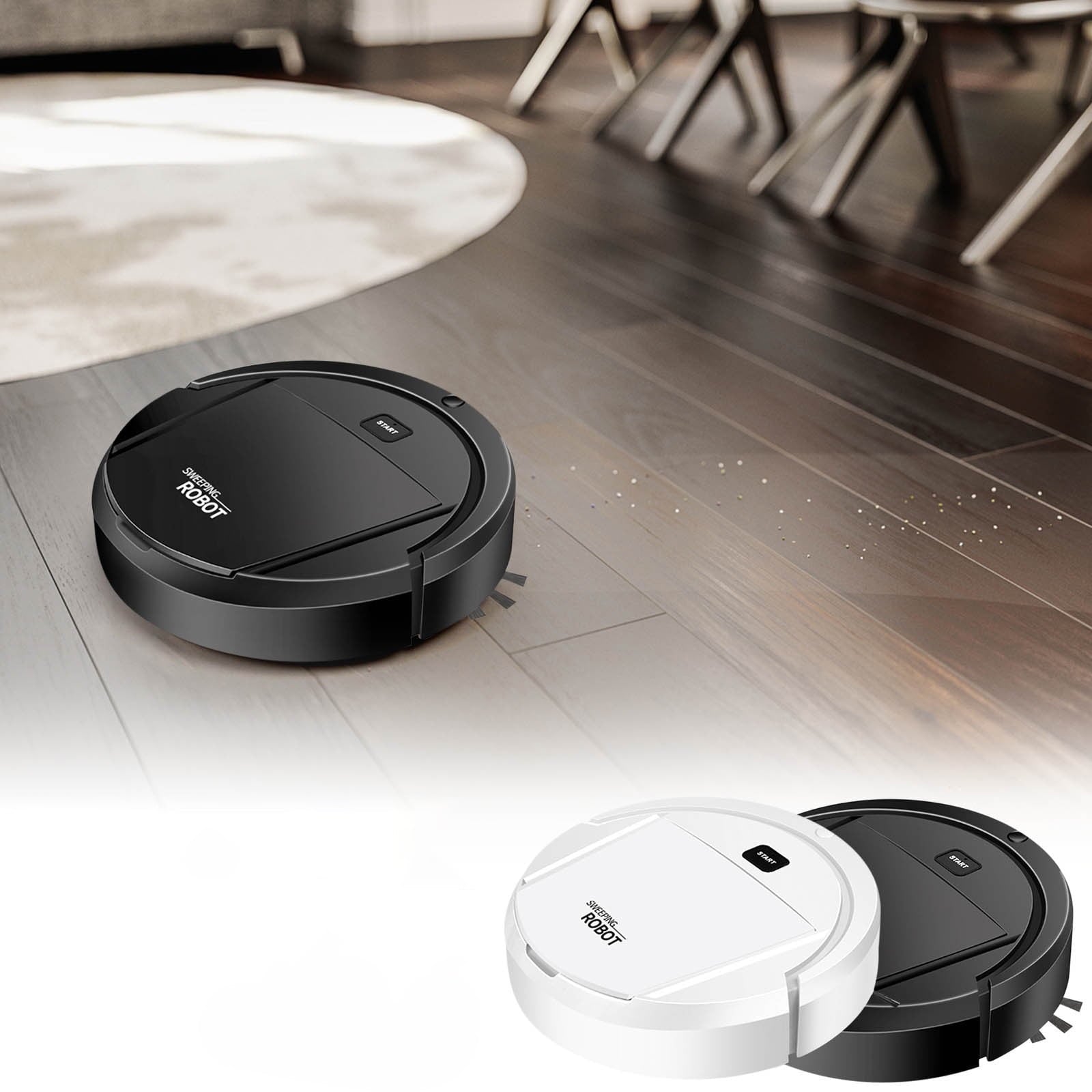 Robot Vacuum Cleaner, 4 in 1 Ultra Thin Low Operation Intelligent Sweeping Mopping Robot,for Hard Floor, Pet V1189-LWWAL-20260401-05290