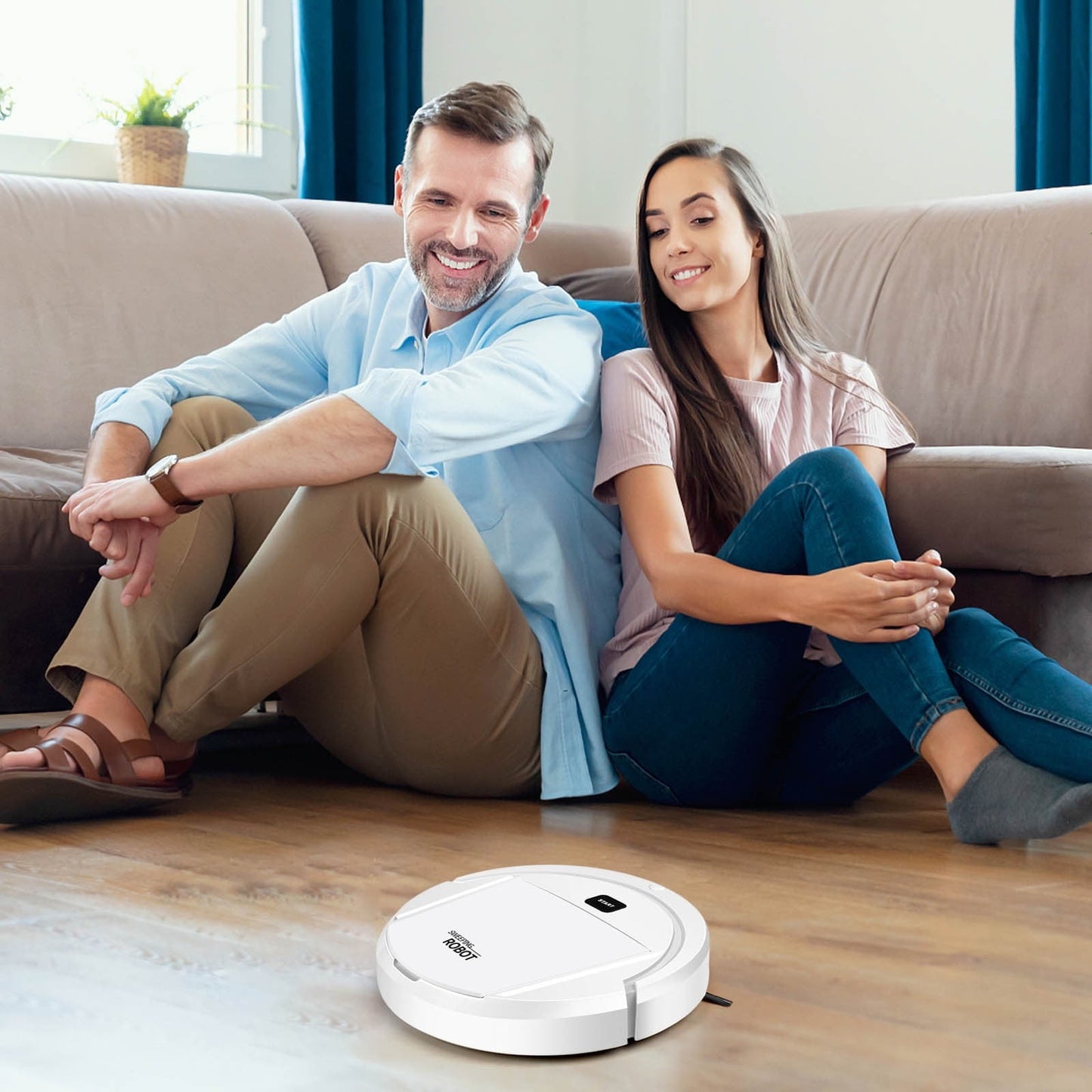 Robot Vacuum Cleaner, 4 in 1 Ultra Thin Low Operation Intelligent Sweeping Mopping Robot,for Hard Floor, Pet V1189-LWWAL-20260401-05291