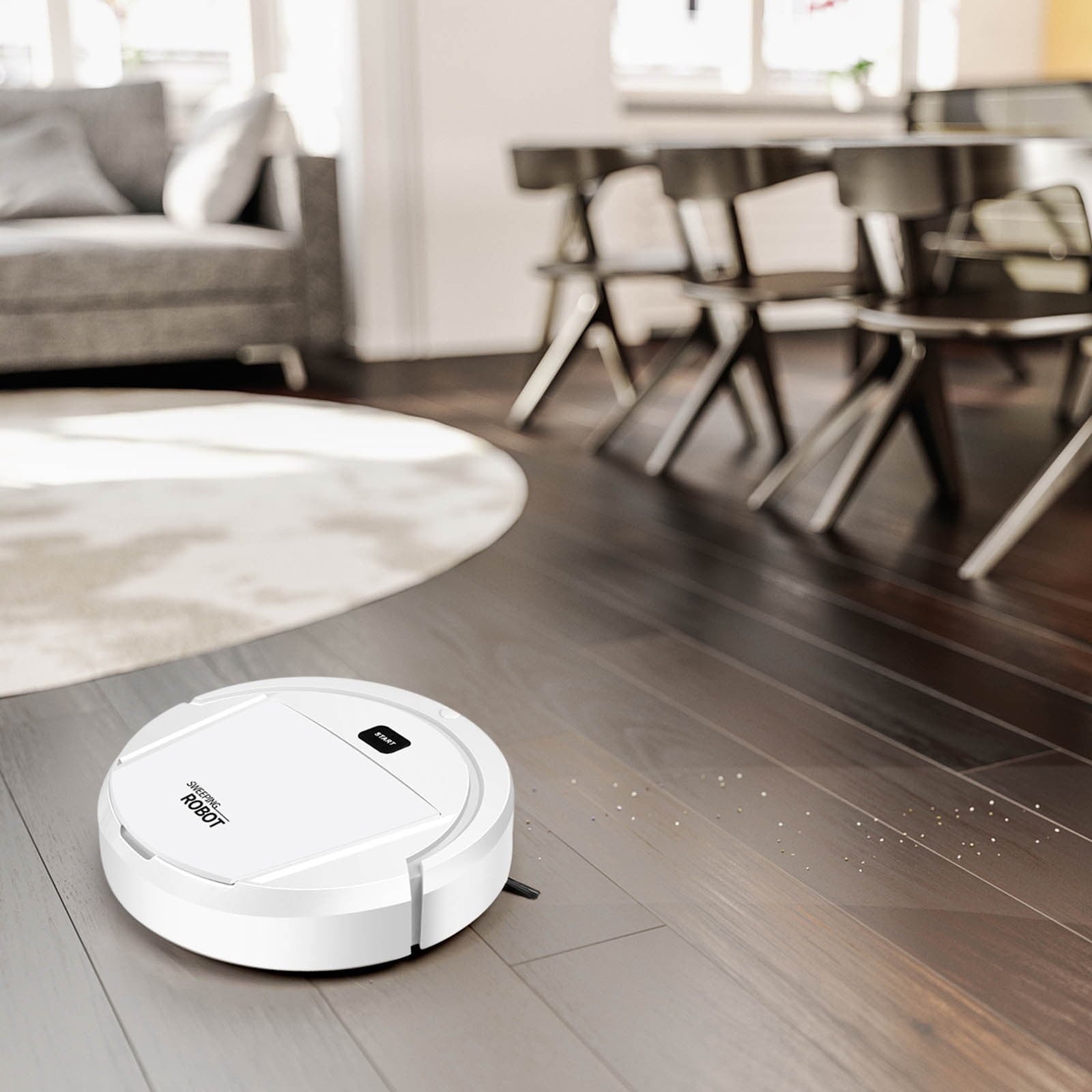 Robot Vacuum Cleaner, 4 in 1 Ultra Thin Low Operation Intelligent Sweeping Mopping Robot,for Hard Floor, Pet V1189-LWWAL-20260401-05291