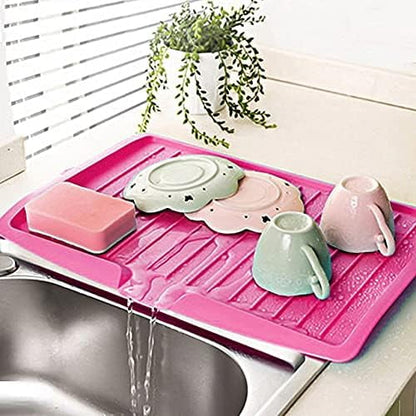Dish Drain Board with Side Drop - Kitchen Utility Draining Board, Drain Rack, 17.5x12 Inch Kitchen Drying V1189-LWWAL-20260401-05293