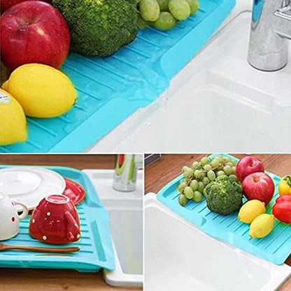Dish Drain Board with Side Drop - Kitchen Utility Draining Board, Drain Rack, 17.5x12 Inch Kitchen Drying V1189-LWWAL-20260401-05293