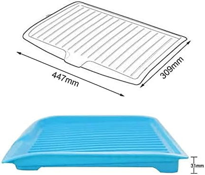 Dish Drain Board with Side Drop - Kitchen Utility Draining Board, Drain Rack, 17.5x12 Inch Kitchen Drying V1189-LWWAL-20260401-05293