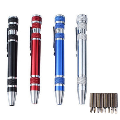 8 In 1 Pen Screwdriver - Multitool Pocket Screwdriver Mini Screwdriver Set Handy Tool Magnetic Portable V1189-LWWAL-20260401-05295