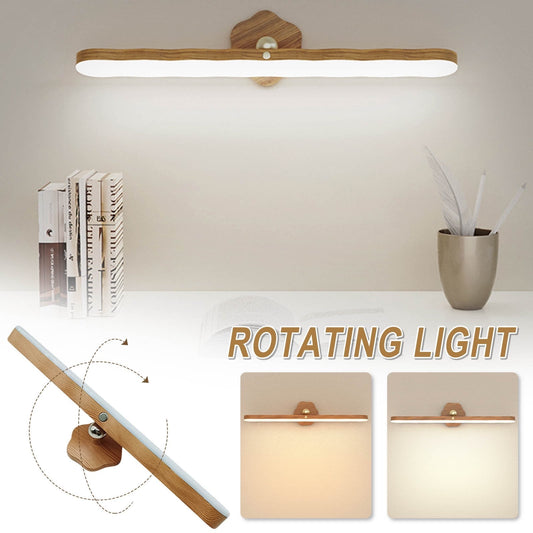 Wall Lights for Bedroom Battery Operated Wall Sconce Lamp Vanity Light Magnetic Wooden Wireless Rechargeable V1189-LWWAL-20260401-05300