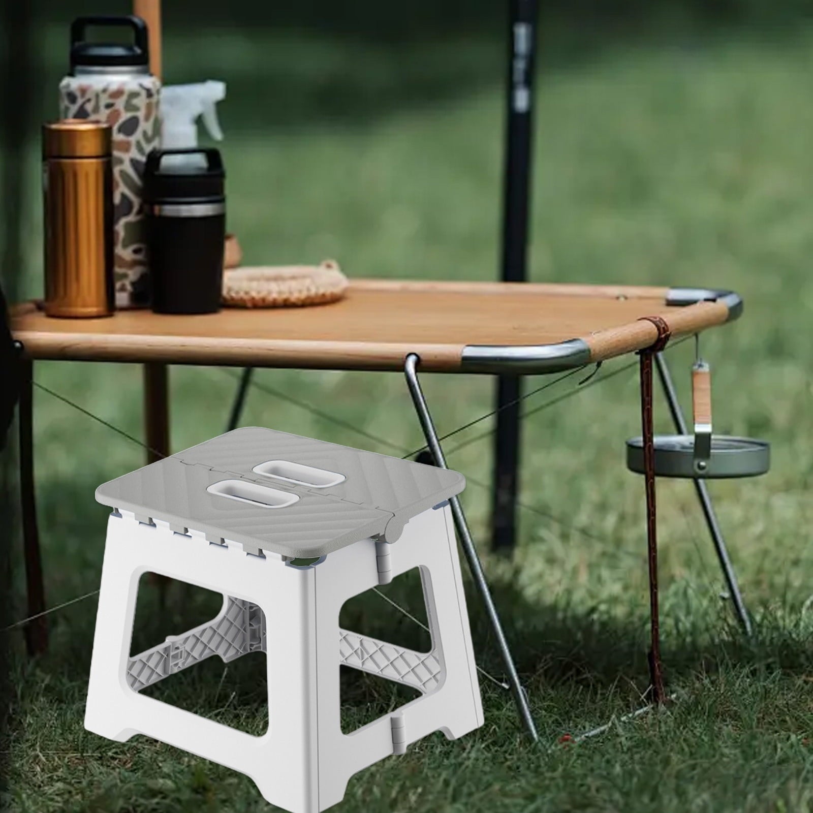 Non-Slip Folding Step Stools - 9x7in Shower Stool for Shaving Legs, Stool Foldable, Foot Stool, Holds Up to V1189-LWWAL-20260401-05320