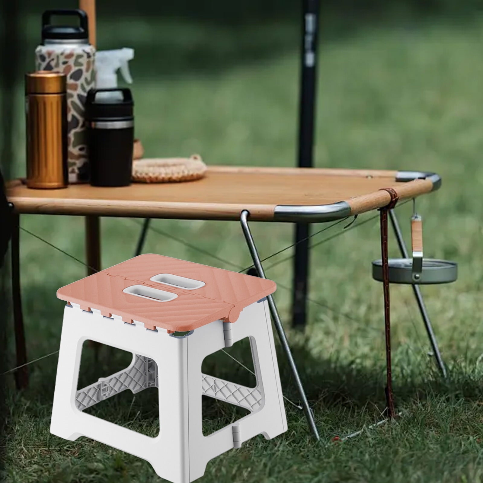 Non-Slip Folding Step Stools - 9x7in Shower Stool for Shaving Legs, Stool Foldable, Foot Stool, Holds Up to V1189-LWWAL-20260401-05321