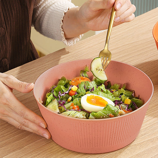 Unbreakable Large Cereal Bowl - Wheat Straw Bowls Salad bowls Microwave and Dishwasher Safe Salad Bowls, V1189-LWWAL-20260401-05330