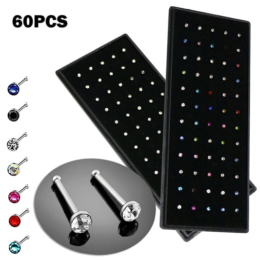 Nose Rings Studs for Women Men,Straight Surgical Stainless Steel Small Nose Studs Pin,Hypoallergenic Tiny V1189-LWWAL-20260401-05332