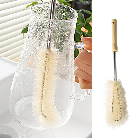 Cup Brush Cleaner with Long Handle - Small L-Shaped Cleaning Brush for Bottles, Mugs, Glasses, Ceramic, V1189-LWWAL-20260401-05339