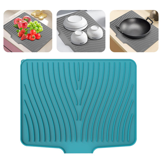 40x33 Inch Extra Large Kitchen Countertop Draining Silicone Tray - No Punching, Waterproof Drying Pad for V1189-LWWAL-20260401-05348