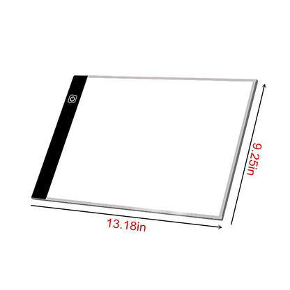 Portable A3 LED Tracing Light Box - 15.75x13.2 Inch Slim Light Pad with USB Power, Adjustable Brightness for V1189-LWWAL-20260401-05352