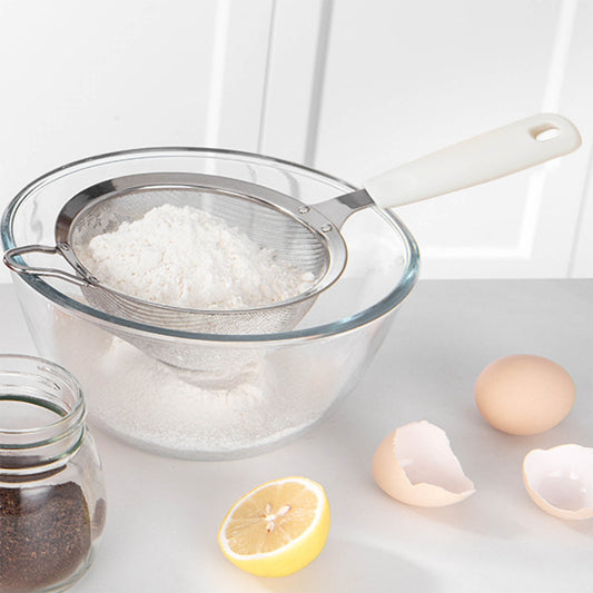 Cetilox Stainless Steel Flour Sifter - Double-Layer 30-Mesh Sieve for Baking and Powdered Sugar - 25cm, V1189-LWWAL-20260401-05356