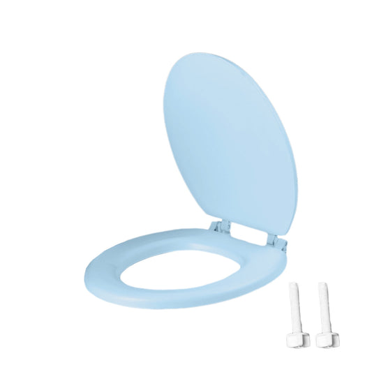 Universal Round Toilet Seat - 15.7 x 13.4 Inch Soft Close Plastic Toilet Lid with Foam Cushion, Easy Install V1189-LWWAL-20260401-05362