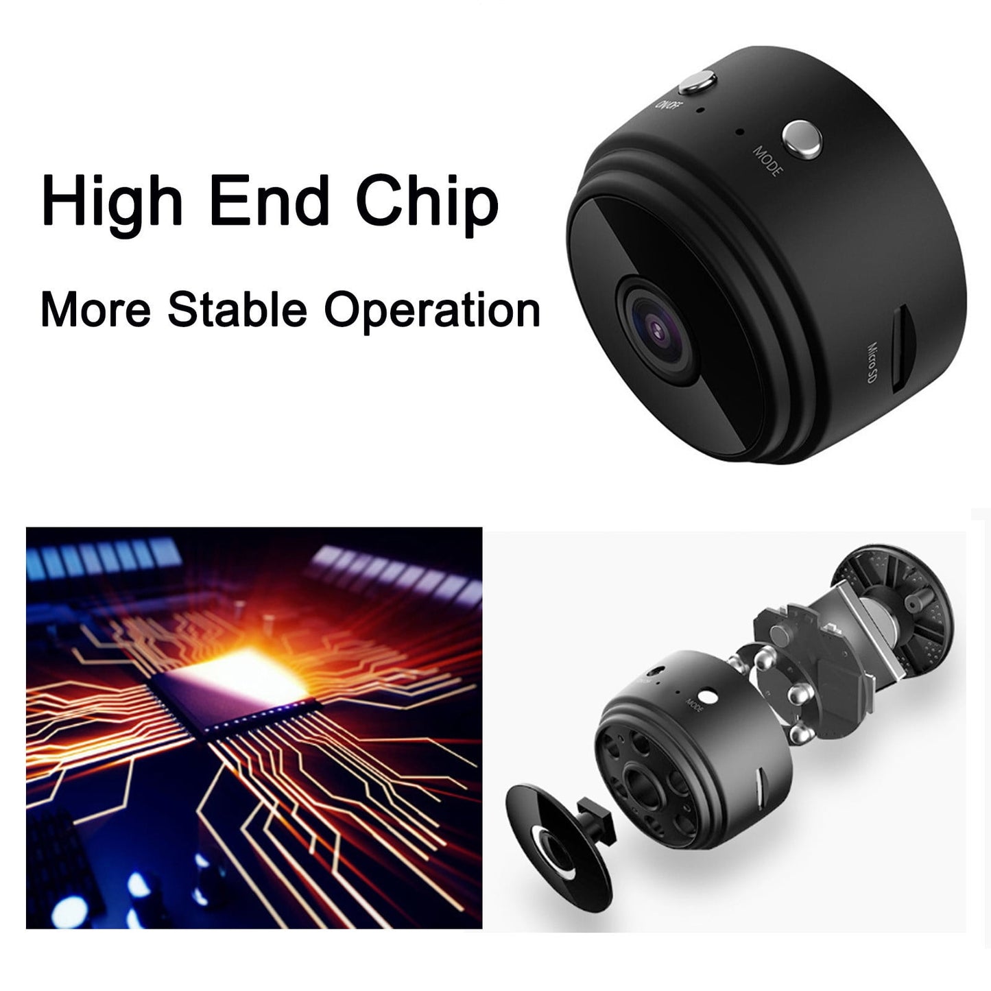 Magnetic Mini Security Camera - 3 Pack 1080P WiFi Wireless Security Camera - Motion Detection, Night Vision, V1189-LWWAL-20260401-05366