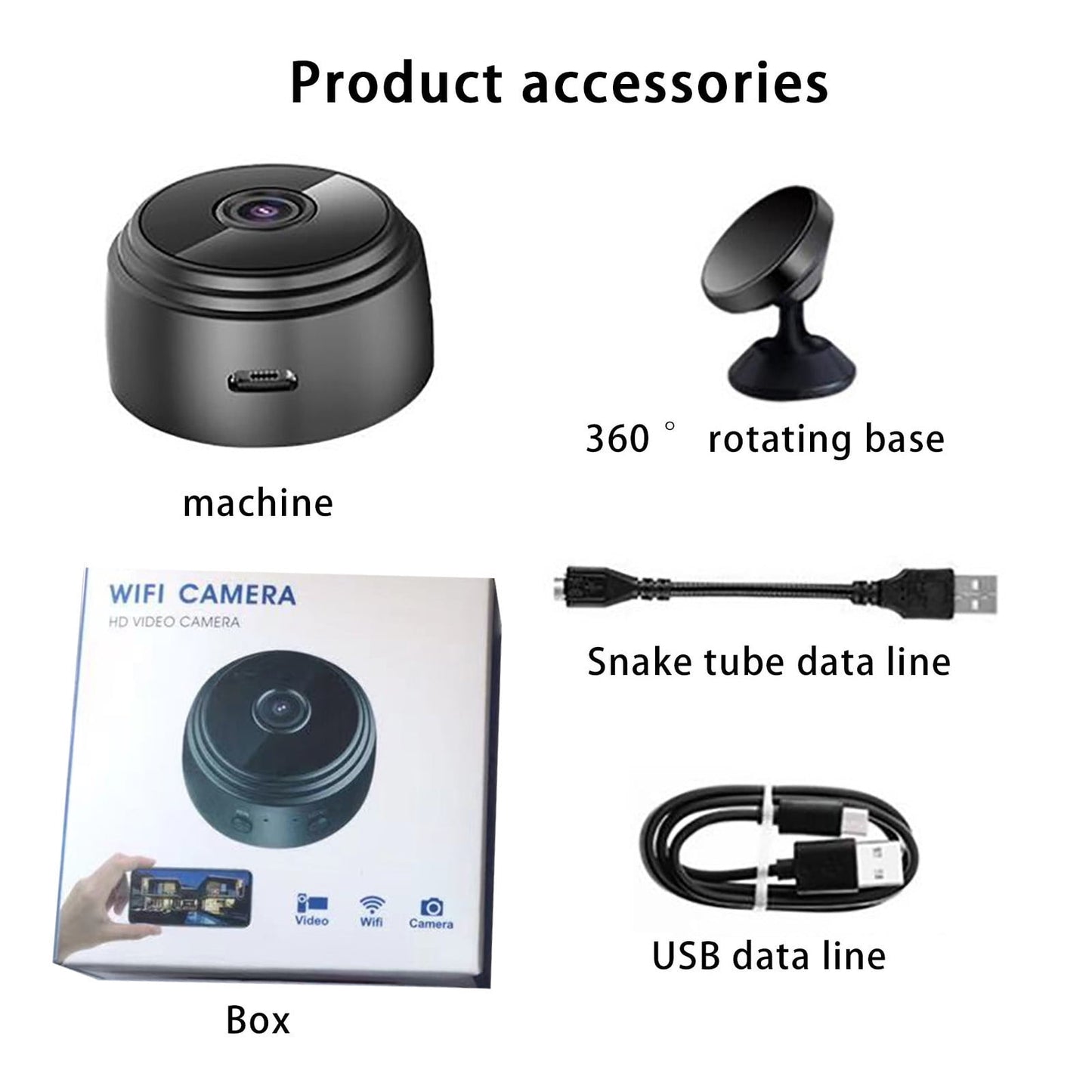 Magnetic Mini Security Camera - 3 Pack 1080P WiFi Wireless Security Camera - Motion Detection, Night Vision, V1189-LWWAL-20260401-05366
