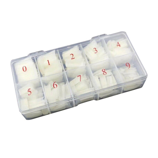 500PCS Half Cover False Nails Tips - Acrylic Nail Tips, Lady French Style Acrylic Artificial Tip Manicure V1189-LWWAL-20260401-05382