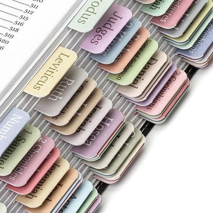 Bible Guidance Tabs with Book Tabs & Blank Customizable Tabs - 7.87 x 5.5 inches, Easy Apply & Removable, V1189-LWWAL-20260401-05384