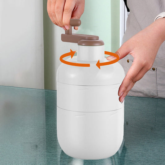 Manual Ice Crusher - Hand-Cranked Shaving Machine for Household & Commercial Use - Stainless Steel Blades, V1189-LWWAL-20260401-05392
