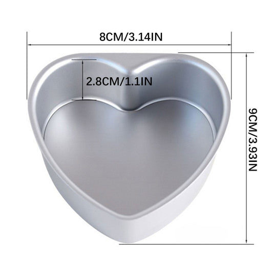 8 Inch Heart Cake Pan - 3D Aluminum Tin Bakeware Cake Decorating Wedding, Birthday Party, heart-shaped cake V1189-LWWAL-20260401-05401