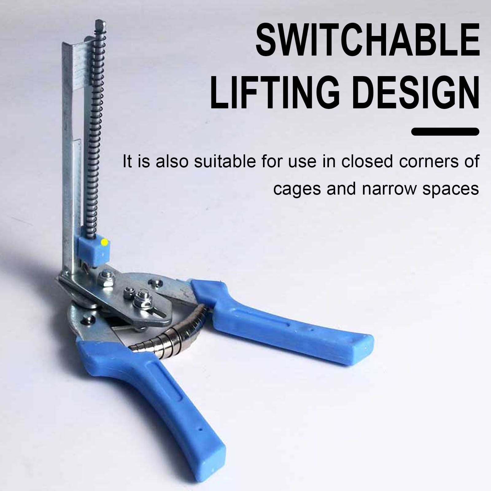 M-Type Nail Ring Pliers Kit with 600 Clips - Automatic Cage Building Tool for Chicken Coops & Fences - V1189-LWWAL-20260401-05409