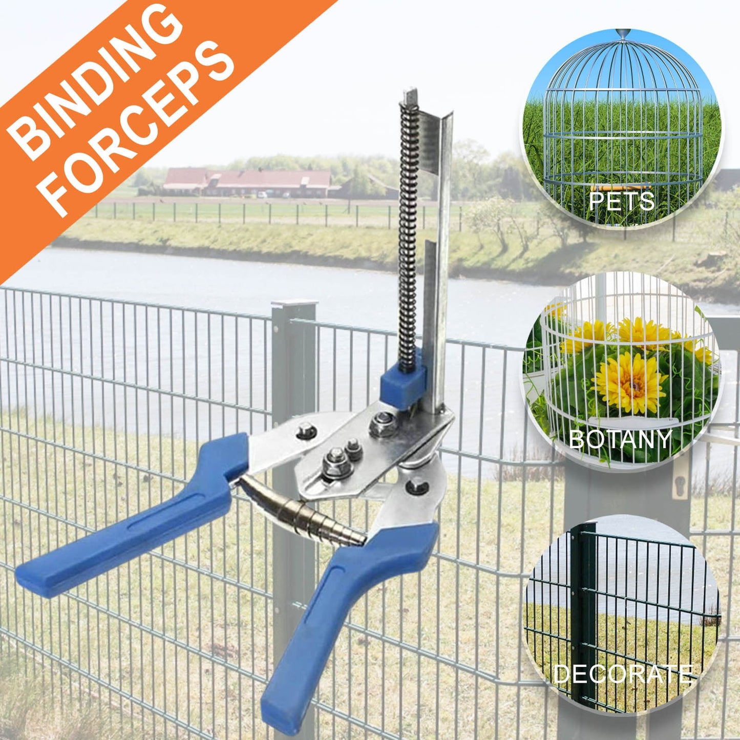 M-Type Nail Ring Pliers Kit with 600 Clips - Automatic Cage Building Tool for Chicken Coops & Fences - V1189-LWWAL-20260401-05410