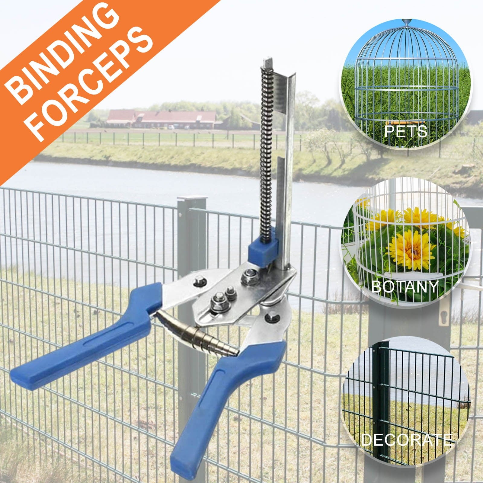 M-Type Nail Ring Pliers Kit with 600 Clips - Automatic Cage Building Tool for Chicken Coops & Fences - V1189-LWWAL-20260401-05410