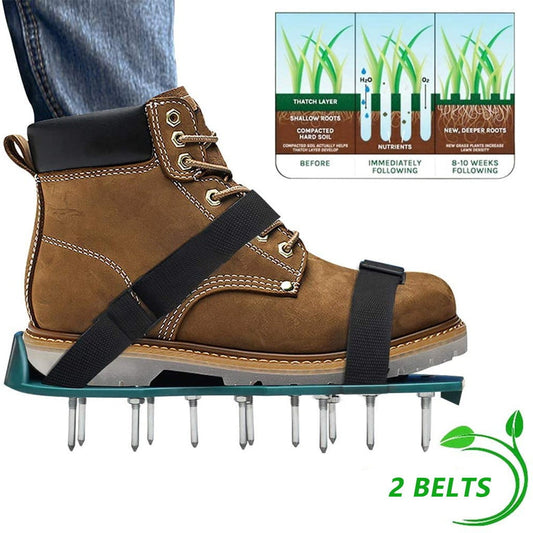 Lawn Aerator Shoes with Hook & Loop Straps for Effectively Aerating Lawn Soil, One Size Fits All V1189-LWWAL-20260401-05411
