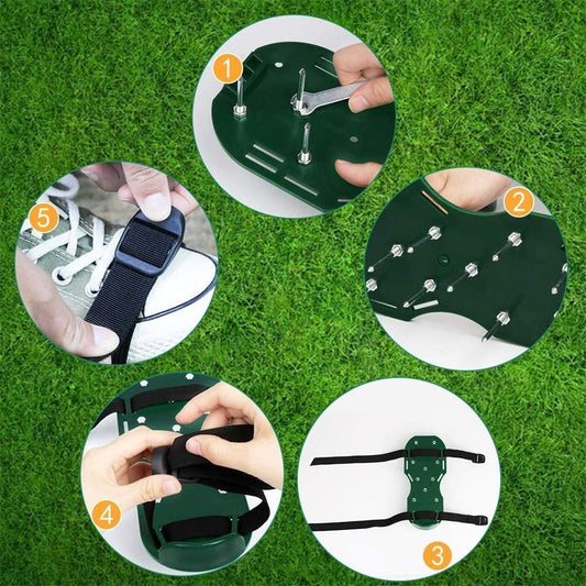 Lawn Aerator Shoes with Hook & Loop Straps for Effectively Aerating Lawn Soil, One Size Fits All V1189-LWWAL-20260401-05411