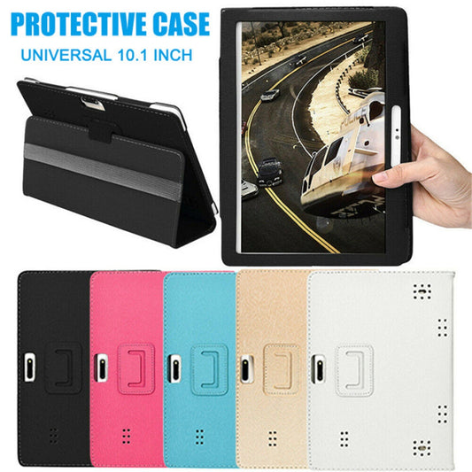 Universal Leather Tablet Case for 10-Inch & 10.1-Inch Android Tablets - Stylish Flip Cover Stand, Shockproof, V1189-LWWAL-20260401-05428