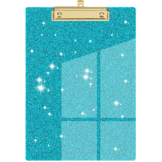 Acrylic Clipboards, Fashion Glitter Clip Board with Low Profile Gold Clip, Designed for Classroom School and V1189-LWWAL-20260401-05433