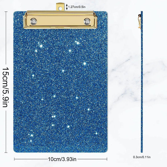 Acrylic Clipboards, Fashion Glitter Clip Board with Low Profile Gold Clip, Designed for Classroom School and V1189-LWWAL-20260401-05433