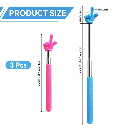 Retractable Teacher Pointer Sticks, 5 Colors Hand Pointer Stick, Student Finger Pointing Sticks, Extendable V1189-LWWAL-20260401-05445