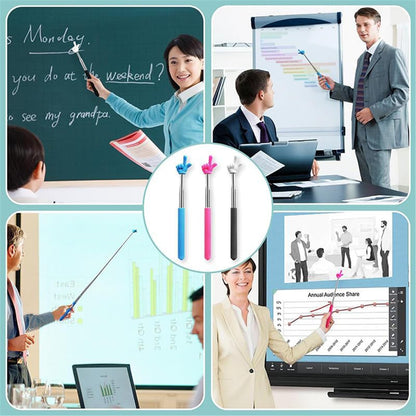 Retractable Teacher Pointer Sticks, 5 Colors Hand Pointer Stick, Student Finger Pointing Sticks, Extendable V1189-LWWAL-20260401-05446