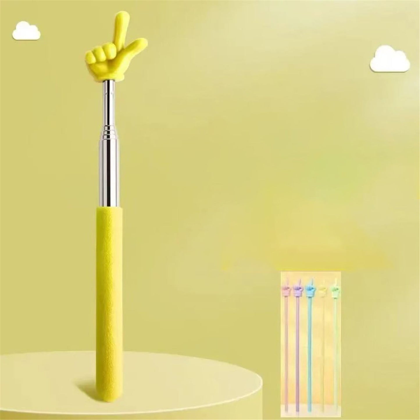Retractable Teacher Pointer Sticks, 5 Colors Hand Pointer Stick, Student Finger Pointing Sticks, Extendable V1189-LWWAL-20260401-05446